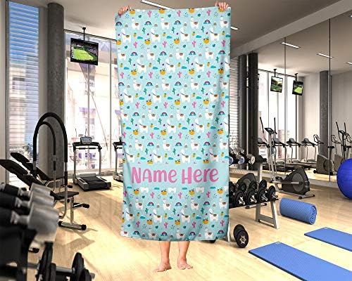 Personalized Llama Pattern Towel for Kids and Adults