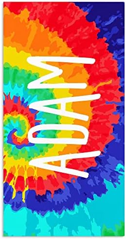 Personalization Universe Fun Tie-Dye Design Kids Beach Towel
