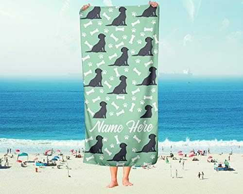 Personalized Labrador Beach Towels