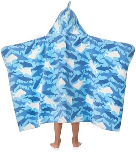 Saint Eve Kids Cotton Hooded Towel - Soft Absorbent Playful Wrap