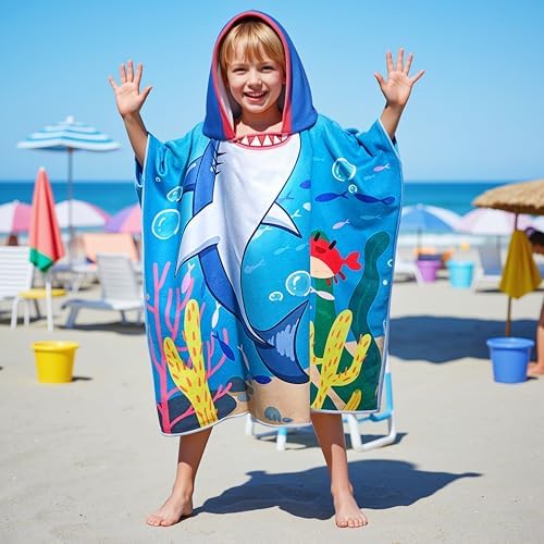 Shark Beach Towel 30x25