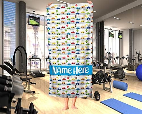 Personalized Toy Car Towel for Kids Adults