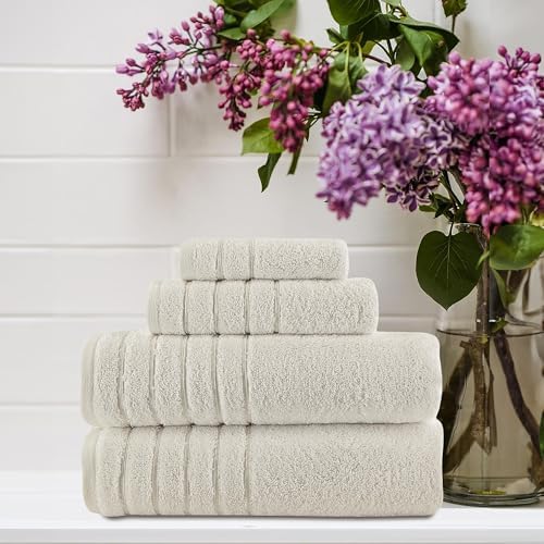 Chic 4-Piece Bath Towels Set for Elegance and Comfort