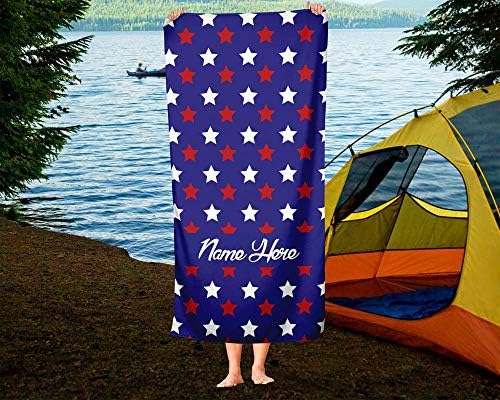 Personalized Corner Extra Large America USA July 4th Towel