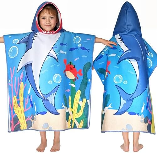 Shark Beach Towel 30x25