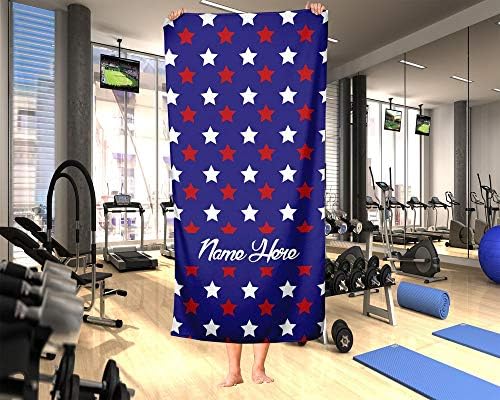Personalized Corner Extra Large America USA July 4th Towel