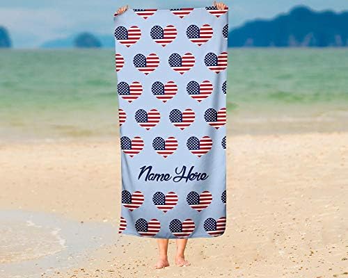 United States Independence 4th of July Birthday Beach Towel