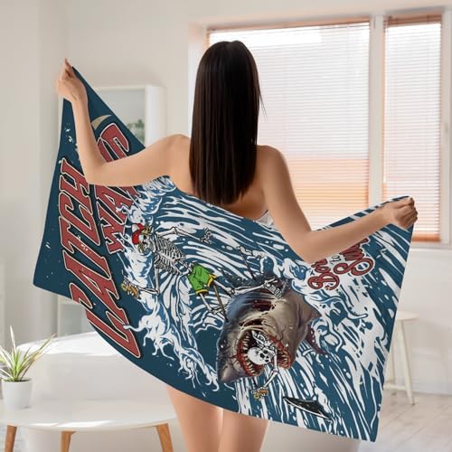 WZOMT Microfiber Shark Beach Towel