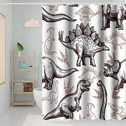 Dinosaur World Bathroom Shower Curtain