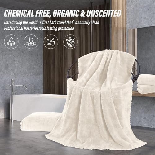 Ultra Soft Microfiber Bath Towel Set 2 Pack
