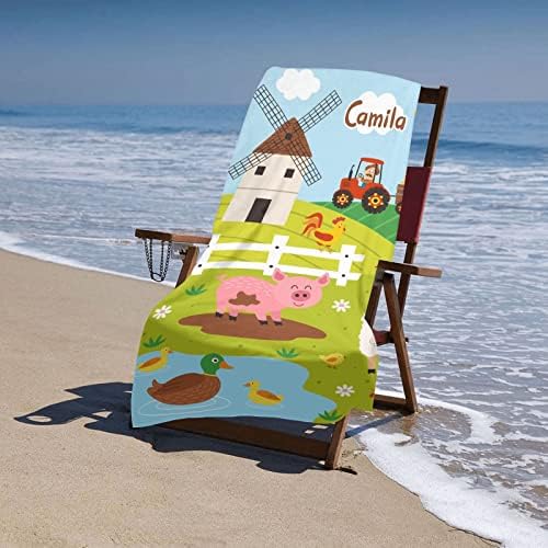Deven Farm Animal Beach Towels for Kids 30x60 inches