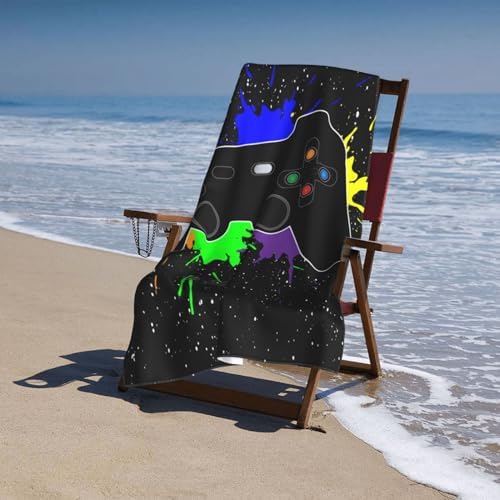 VOOHDDY Game Gamer Joystick Pattern Beach Towels