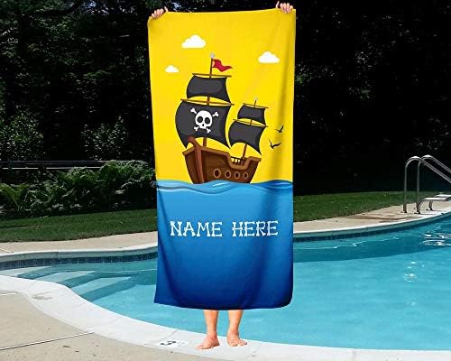Personalized Jolly Pirate Towel for Kids Adults