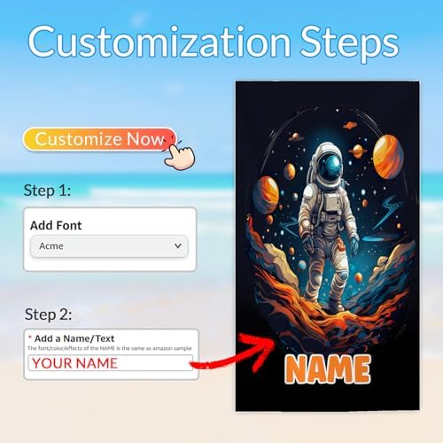 Custom Astronaut Beach Towel