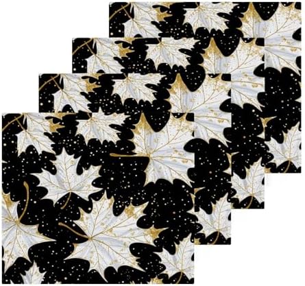 Cost-Effective Soft High-Quality Gold Maple Leaf Washcloth Set
