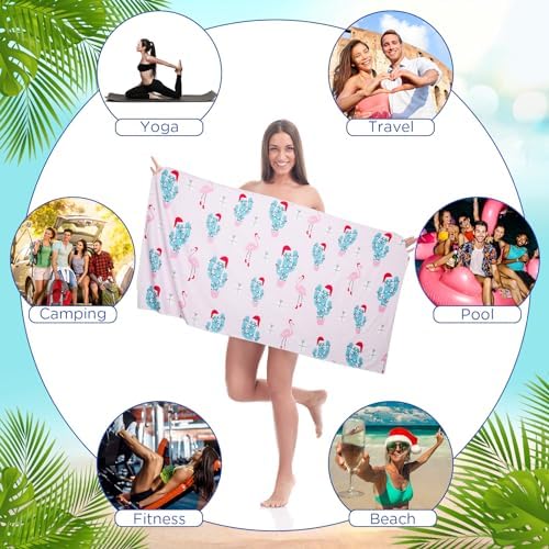 Stylish Christmas in July Beach Towels