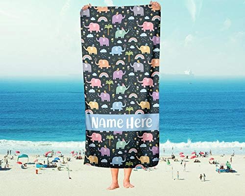 Personalized Elephant Towels - Travel Beach Pool