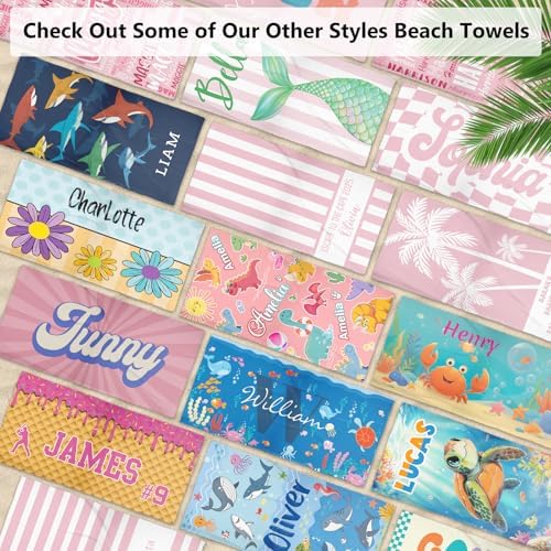 Personalized Beach Towels with Name Logo 400GSM