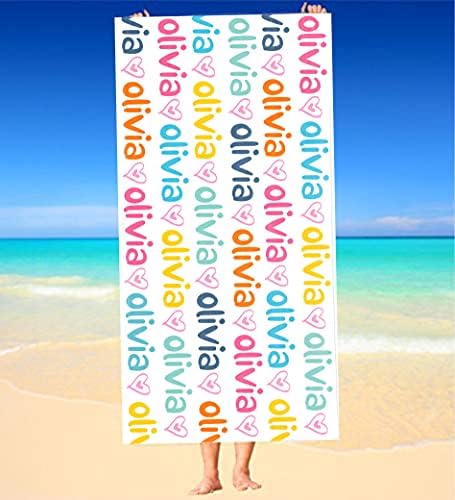 Monogram Junkie Personalized Name Beach Towel for Kids