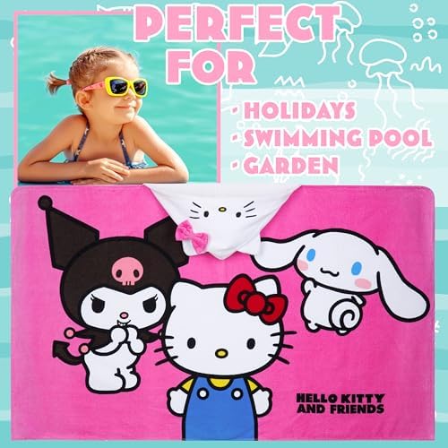 Hello Kitty Beach Towel with Hood Perfect Beach Gift