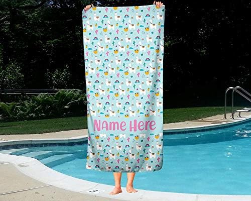 Personalized Llama Pattern Towel for Kids and Adults