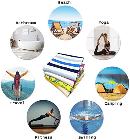 Romantic Angels Microfiber Beach Towel Large Quick Drying Stripe