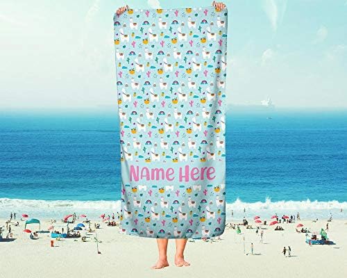 Personalized Llama Pattern Towel for Kids and Adults