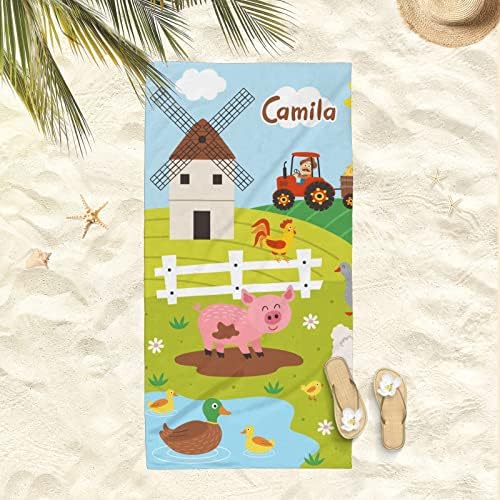 Deven Farm Animal Beach Towels for Kids 30x60 inches