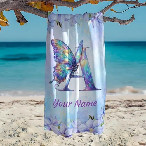Personalized 40x70 Butterfly Beach Towel