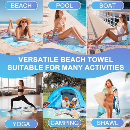 Beach Towels - 2 Pack Extra Large Beach Towels Set for Vacation