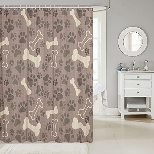 Homersive Animal-Themed Dog Bone Patterned shower curtain