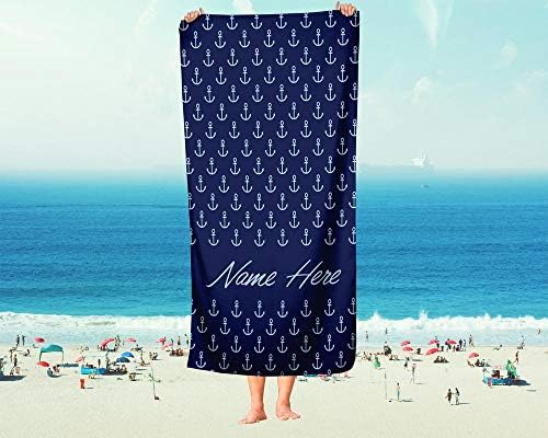 Personalized Nautical Anchor Towel
