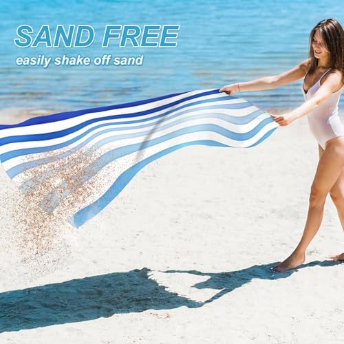 2Pack Kids Beach Towels for Boys Girls 30x60 Microfiber Sand-Free