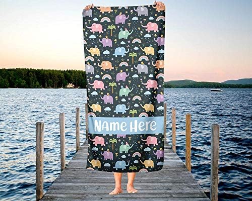 Personalized Elephant Towels - Travel Beach Pool