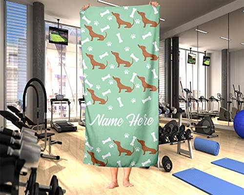Personalized Corner Dachshund Towels