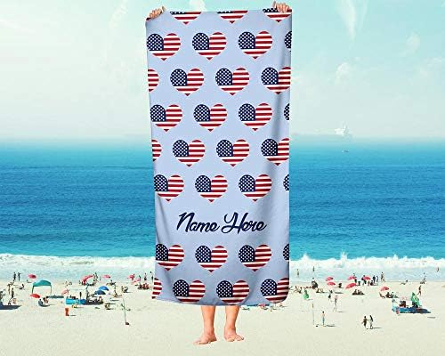 United States Independence 4th of July Birthday Beach Towel