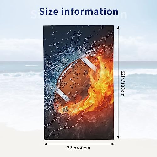 VOOHDDY American Football Ball Sport Beach Towel