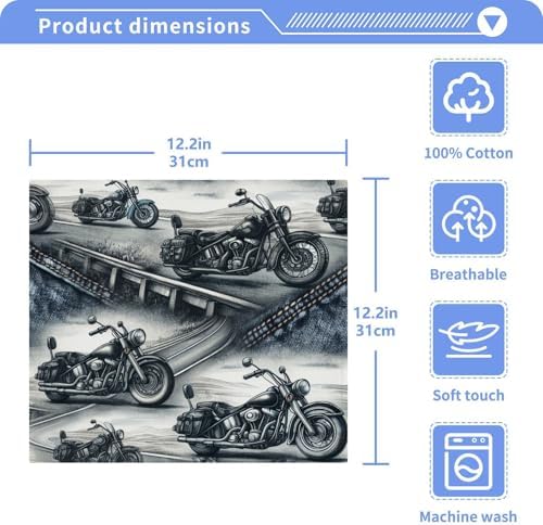 Premium Cotton Washcloths for Motorcycle Owner
