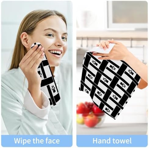 Yetitasbin Puppy Paw Plaid Washcloth 2-Pack