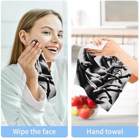 2-Pack Durable 12x12 Cotton Running Halftone Washcloths