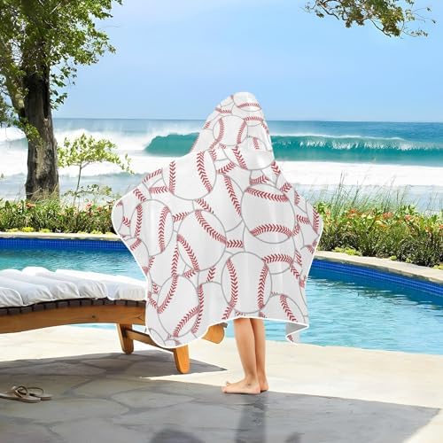 YETTASBIN Baseball Hooded Bath Towel for Kids