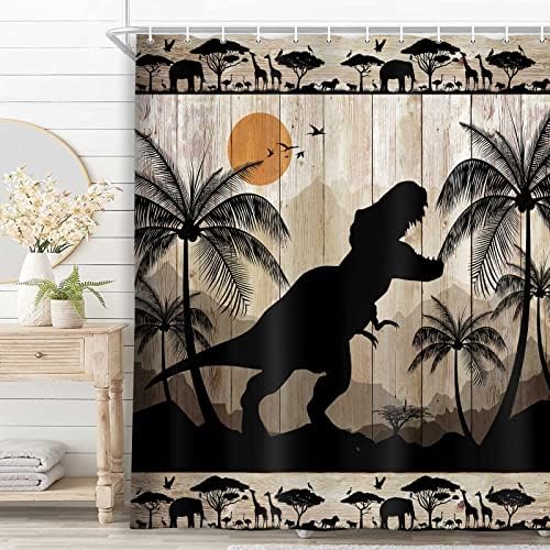JAWO Dinosaur Shower Curtains for Kids
