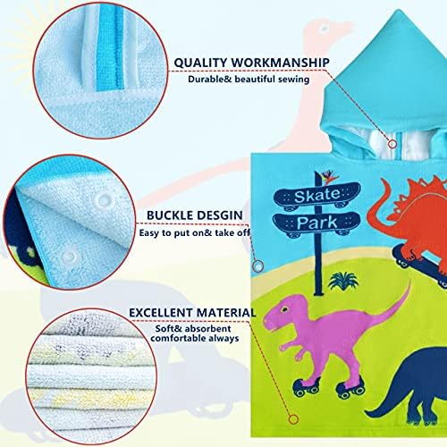Perfectly Soft Kids Beach Towel with Dinosaur Design Toddler Age