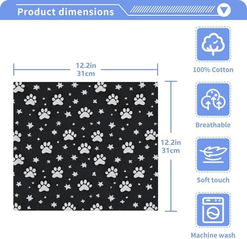 Paws and Stars Washcloths Soft Absorbent