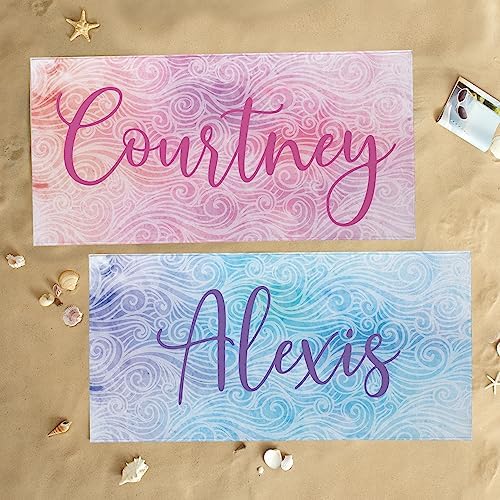 Lets Make Memories Pink Beach Towel - 30x60 Machine Washable Unique Design