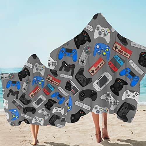Sleepwish Kids Beach Towel with Game Controller Hood