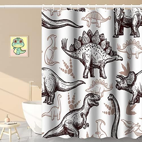 Dinosaur World Bathroom Shower Curtain