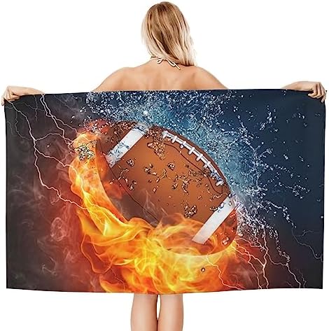 VOOHDDY American Football Ball Sport Beach Towel