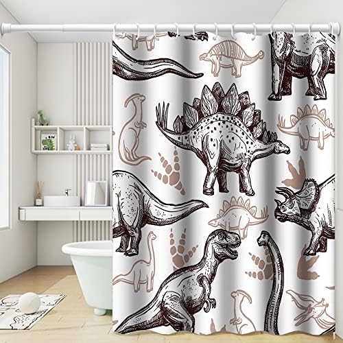 Dinosaur World Bathroom Shower Curtain