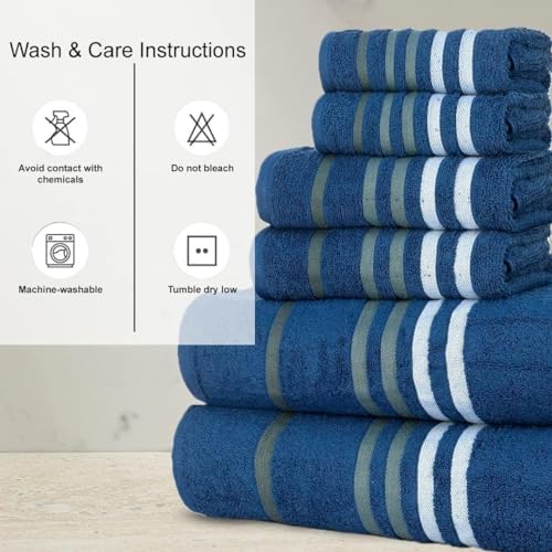 Gather Your Space -CASA COPENHAGENExotic 6-Piece Towel Set Navy 525 GSM